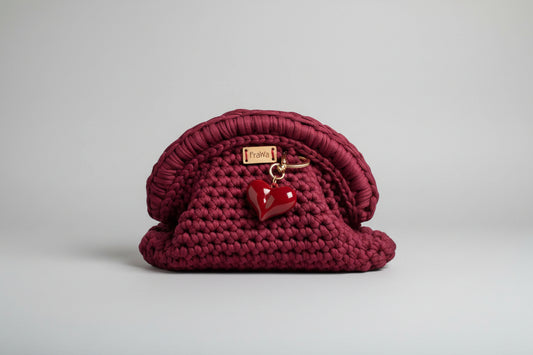 Clutch "hartje" Bordeaux